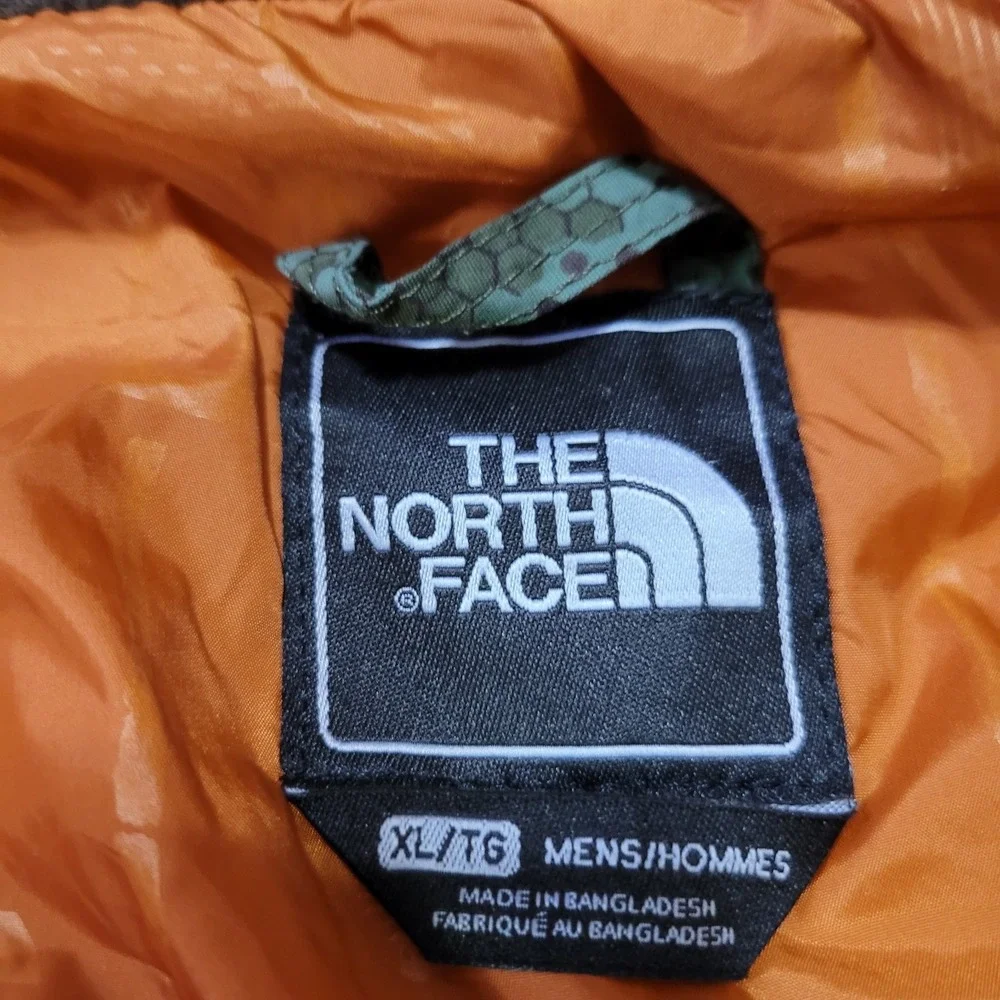 The North Face Green Jacket Size XL Hexagon Pattern Centipede Camouflage